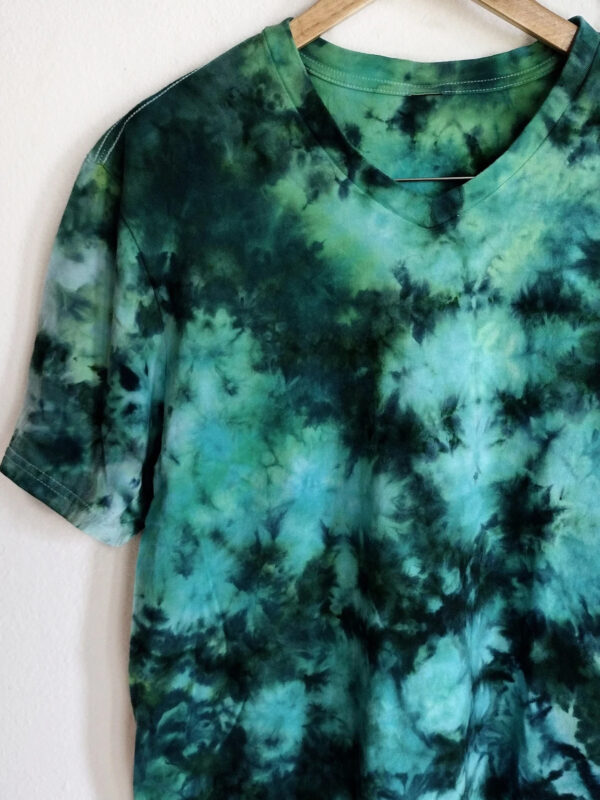 Women’s Green Galaxy Tie-Dye Shirt - Image 2